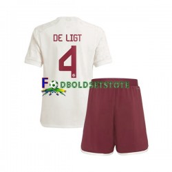 FC Bayern München Trøje Matthijs de Ligt 4 3. Valg 2023-2024 Kort ærmer ,Børn Fodboldsæt