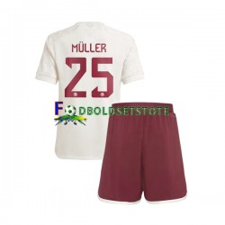 FC Bayern München Trøje Thomas Muller 25 3. Valg 2023-2024 Kort ærmer ,Børn Fodboldsæt