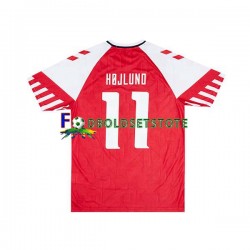 Danmark Trøje Rasmus Hojlund 11 Hjemmebane 2023-2024 Kort ærmer ,Mænd