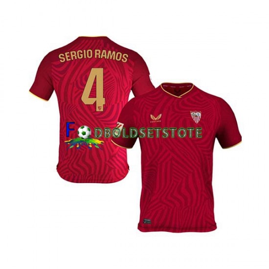 Sevilla FC Trøje Sergio Ramos 4 Udebane 2023-2024 Kort ærmer ,Mænd Sevilla FC Trøje Sergio Ramos 4 Udebane 2023-2024 Kort ærmer ,Mænd