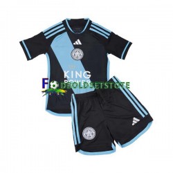 Leicester City Trøje Udebane 2023-2024 Kort ærmer ,Børn Fodboldsæt