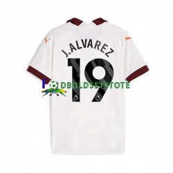Manchester City Trøje Julian Alvarez 19 Udebane 2023-2024 Kort ærmer ,Mænd