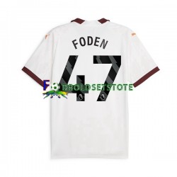 Manchester City Trøje Phil Foden 47 Udebane 2023-2024 Kort ærmer ,Mænd