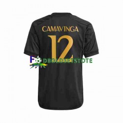 Real Madrid Trøje Eduardo Camavinga 12 3. Valg 2023-2024 Kort ærmer ,Mænd