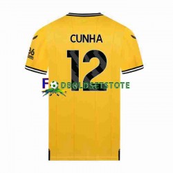 Wolverhampton Wanderers Trøje CUNHA 12 Hjemmebane 2023-2024 Kort ærmer ,Mænd
