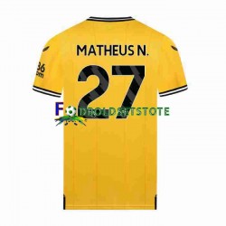 Wolverhampton Wanderers Trøje Matheus Nunes 27 Hjemmebane 2023-2024 Kort ærmer ,Mænd