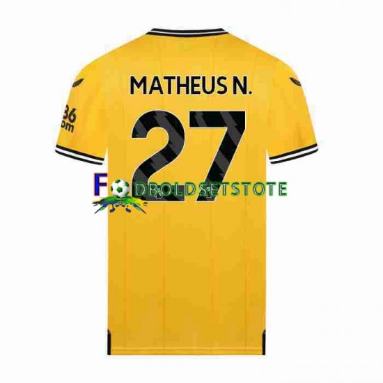 Wolverhampton Wanderers Trøje Matheus Nunes 27 Hjemmebane 2023-2024 Kort ærmer ,Mænd Wolverhampton Wanderers Trøje Matheus Nunes 27 Hjemmebane 2023-2024 Kort ærmer ,Mænd