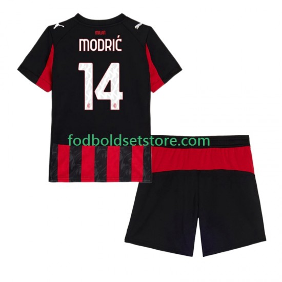 AC Milan Trøje Modrić Luca 14 Hjemmebane 2025-2026 Kort ærmer ,Børn Fodboldsæt
