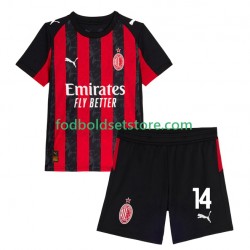 AC Milan Trøje Modrić Luca 14 Hjemmebane 2025-2026 Kort ærmer ,Børn Fodboldsæt