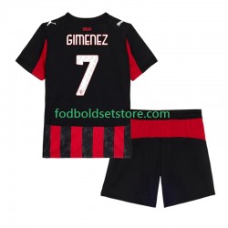 AC Milan Trøje Santiago Gimenez 7 Hjemmebane 2025-2026 Kort ærmer ,Børn Fodboldsæt