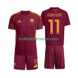 AS Roma Trøje Evan Ferguson 11 Hjemmebane 2025-2026 Kort ærmer ,Børn Fodboldsæt