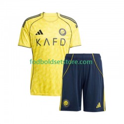 Trøje Al Nassr Hjemmebane 2025-2026 Kort ærmer ,Børn Fodboldsæt Trøje Al Nassr Hjemmebane 2025-2026 Kort ærmer ,Børn Fodboldsæt
