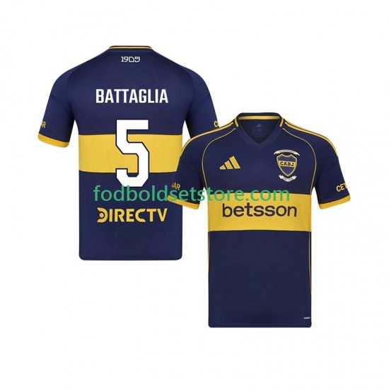 CA Boca Juniors Trøje Rodrigo Battaglia 5 Hjemmebane 2025-2026 Kort ærmer ,Mænd