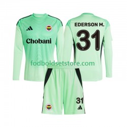 Trøje Fenerbahce Ederson Moraes 31 Målmand Udebane 2025-2026 Lange ærmer ,Børn Fodboldsæt