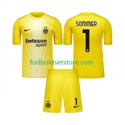 Inter Milan Trøje Yann Sommer 1 Målmand Udebane 2025-2026 Kort ærmer ,Børn Fodboldsæt