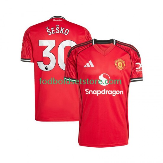 Manchester United Trøje Benjamin Sesko 30 Hjemmebane 2025-2026 Kort ærmer ,Mænd Manchester United Trøje Benjamin Sesko 30 Hjemmebane 2025-2026 Kort ærmer ,Mænd