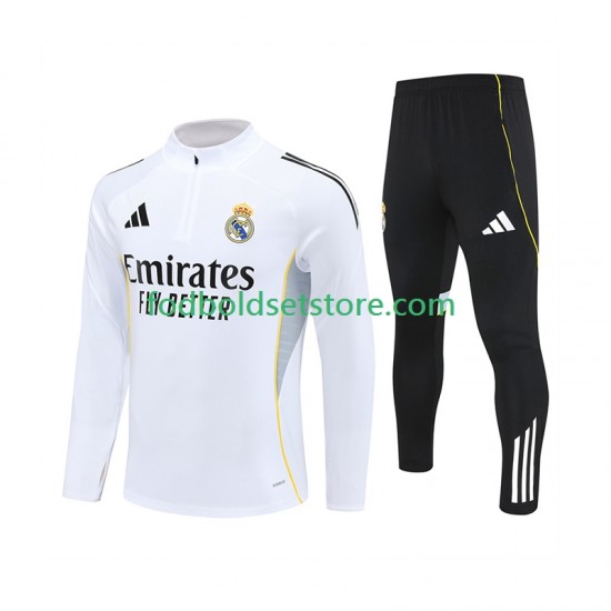 Real Madrid Hvid Sweatshirt Dragt 2025-2026