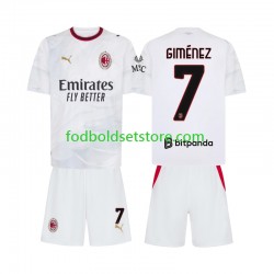 AC Milan Trøje Gimenez 7 Udebane 2026-2027 Kort ærmer ,Børn Fodboldsæt