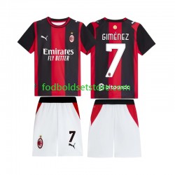 AC Milan Trøje Gimenez 7 Hjemmebane 2026-2027 Kort ærmer ,Børn Fodboldsæt