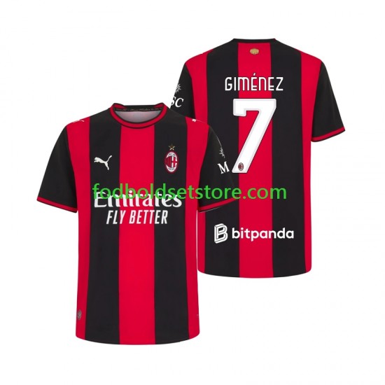 AC Milan Trøje Gimenez 7 Hjemmebane 2026-2027 Kort ærmer ,Mænd