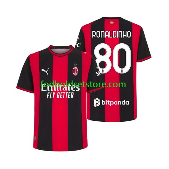 AC Milan Trøje Ronaldinho 80 Hjemmebane 2026-2027 Kort ærmer ,Mænd AC Milan Trøje Ronaldinho 80 Hjemmebane 2026-2027 Kort ærmer ,Mænd