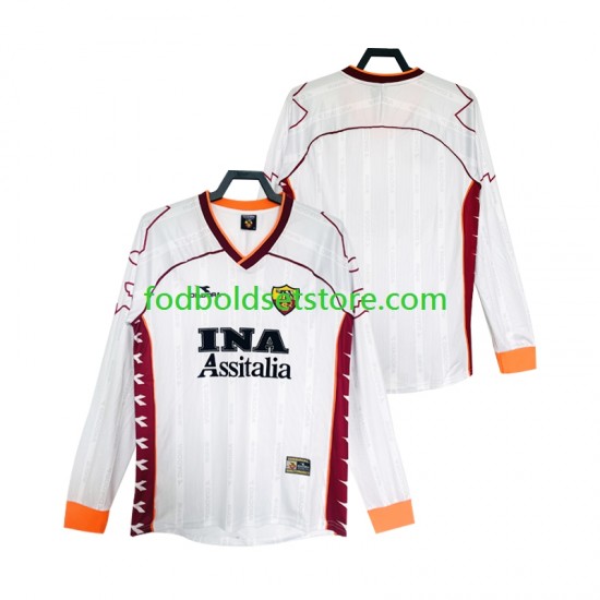 AS Roma Trøje 2000 Retro Udebane 1999 Lange ærmer ,Mænd AS Roma Trøje 2000 Retro Udebane 1999 Lange ærmer ,Mænd