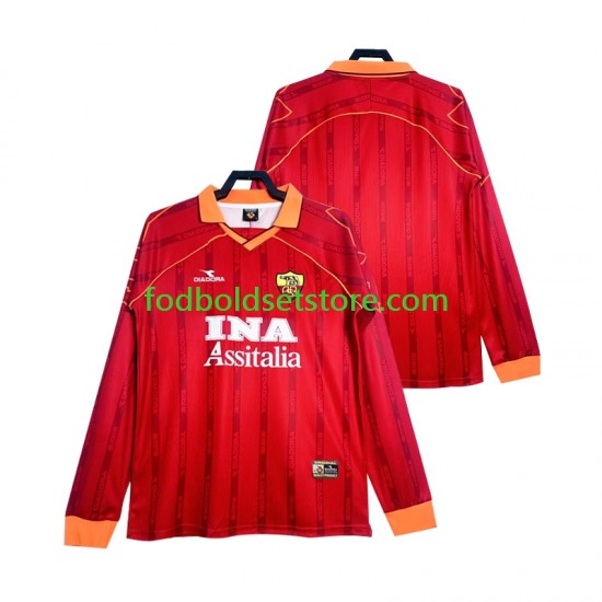 AS Roma Trøje 2000 Retro Hjemmebane 1999 Lange ærmer ,Mænd