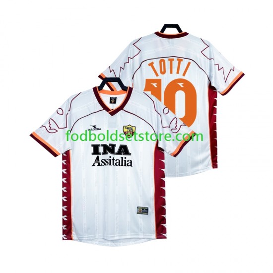 AS Roma Trøje Totti 10 2000 Retro Udebane 1999 Kort ærmer ,Mænd AS Roma Trøje Totti 10 2000 Retro Udebane 1999 Kort ærmer ,Mænd