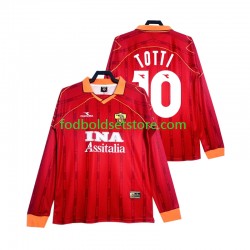 AS Roma Trøje Totti 10 2000 Retro Hjemmebane 1999 Lange ærmer ,Mænd