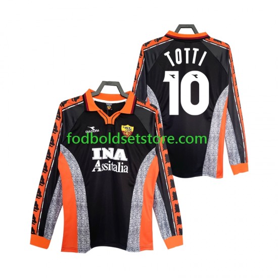 AS Roma Trøje Totti 10 Retro 3. Valg 1998 1999 Lange ærmer ,Mænd AS Roma Trøje Totti 10 Retro 3. Valg 1998 1999 Lange ærmer ,Mænd