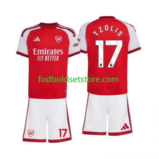 Arsenal Trøje Christos Tzolis 17 Hjemmebane 2026-2027 Kort ærmer ,Børn Fodboldsæt