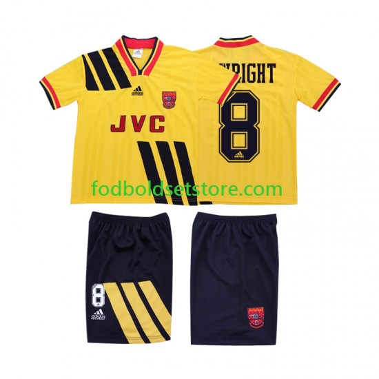 Arsenal Trøje WRIGHT 8 1993 Retro Udebane 1994 Kort ærmer ,Børn Fodboldsæt