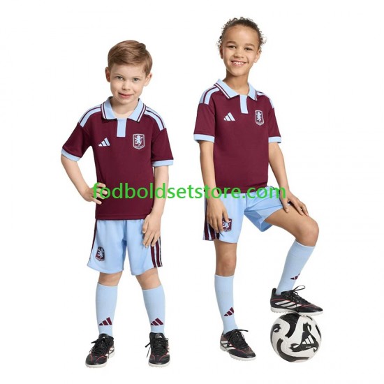 Aston Villa Trøje Hjemmebane 2026-2027 Kort ærmer ,Børn Fodboldsæt
