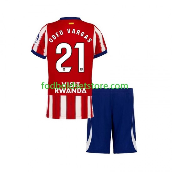 Atlético Madrid Trøje Obed Vargas 21 Hjemmebane 2026-2027 Kort ærmer ,Børn Fodboldsæt Atlético Madrid Trøje Obed Vargas 21 Hjemmebane 2026-2027 Kort ærmer ,Børn Fodboldsæt