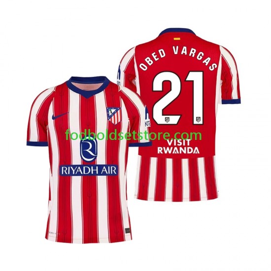 Atlético Madrid Trøje Obed Vargas 21 Hjemmebane 2026-2027 Kort ærmer ,Mænd Atlético Madrid Trøje Obed Vargas 21 Hjemmebane 2026-2027 Kort ærmer ,Mænd