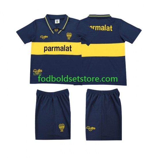CA Boca Juniors Trøje 1993 1995 Retro Hjemmebane Kort ærmer ,Børn Fodboldsæt
