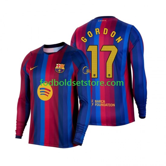FC Barcelona Trøje Anthony Gordon 17 Hjemmebane 2026-2027 Lange ærmer ,Mænd FC Barcelona Trøje Anthony Gordon 17 Hjemmebane 2026-2027 Lange ærmer ,Mænd