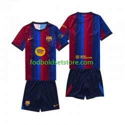 FC Barcelona Trøje Hjemmebane 2026-2027 Kort ærmer ,Børn Fodboldsæt