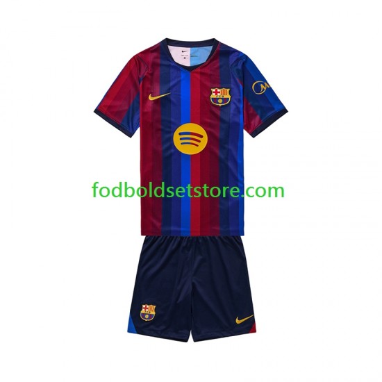 FC Barcelona Trøje Hjemmebane 2026-2027 Kort ærmer ,Børn Fodboldsæt