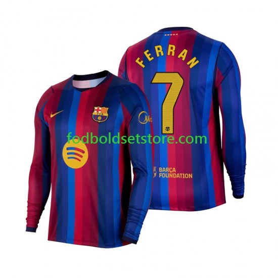 FC Barcelona Trøje Ferran Torres 7 Hjemmebane 2026-2027 Lange ærmer ,Mænd