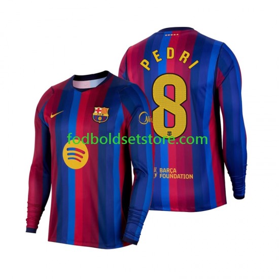 FC Barcelona Trøje Pedri 8 Hjemmebane 2026-2027 Lange ærmer ,Mænd