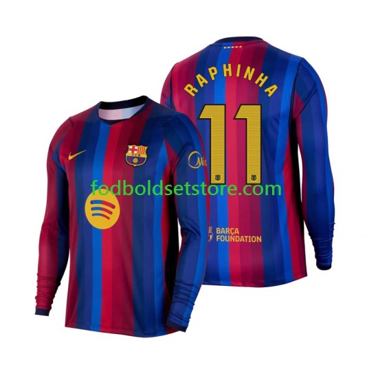 FC Barcelona Trøje Raphinha 11 Hjemmebane 2026-2027 Lange ærmer ,Mænd
