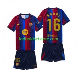 FC Barcelona Trøje Rodri 16 Hjemmebane 2026-2027 Kort ærmer ,Børn Fodboldsæt