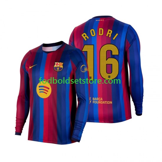 FC Barcelona Trøje Rodri 16 Hjemmebane 2026-2027 Lange ærmer ,Mænd FC Barcelona Trøje Rodri 16 Hjemmebane 2026-2027 Lange ærmer ,Mænd