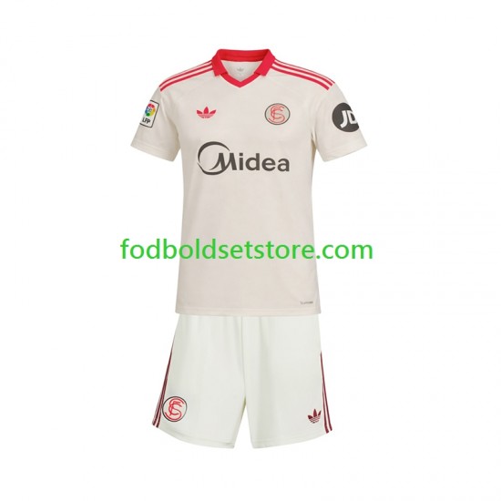 Sevilla FC Trøje Retro Hjemmebane 2025-2026 Kort ærmer ,Børn Fodboldsæt