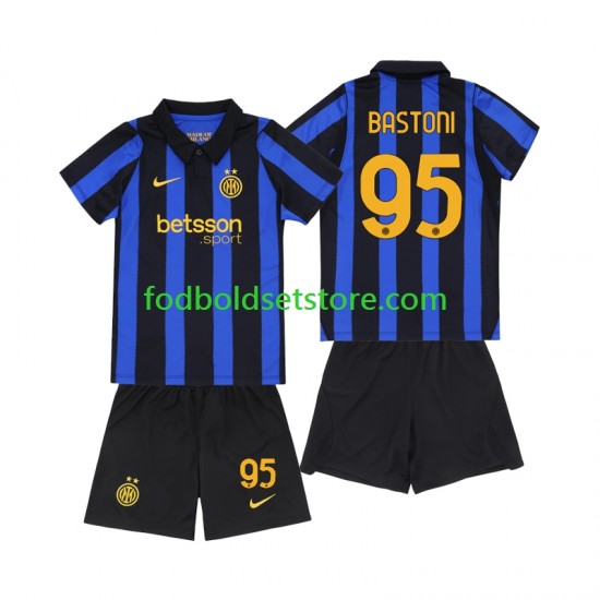 Inter Milan Trøje Alessandro Bastoni 95 Hjemmebane 2026-2027 Kort ærmer ,Børn Fodboldsæt