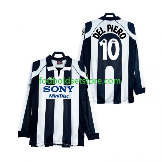 Juventus Trøje DEL PIERO 10 1997 Retro Hjemmebane 1998 Lange ærmer ,Mænd