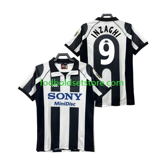 Juventus Trøje INZAGHI 9 1997 Retro Hjemmebane 1998 Kort ærmer ,Mænd