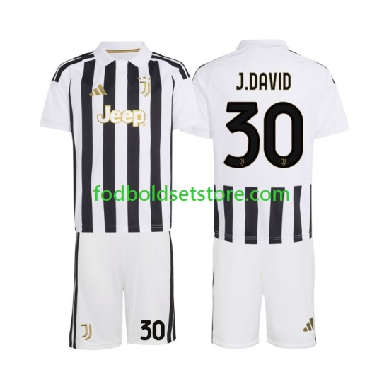 Juventus Trøje Jonathan David 30 Hjemmebane 2026-2027 Kort ærmer ,Børn Fodboldsæt