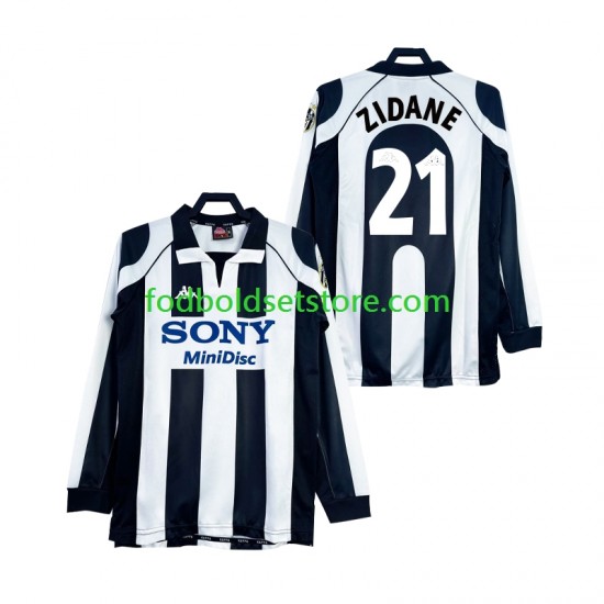 Juventus Trøje ZIDANE 21 1997 Retro Hjemmebane 1998 Lange ærmer ,Mænd